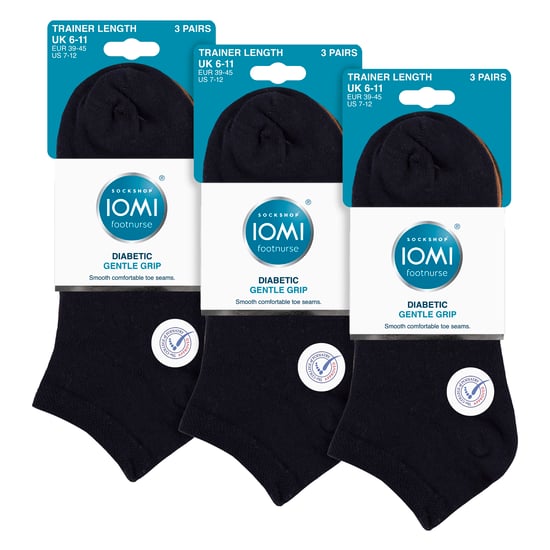 9 Pack Calcetines Diabéticos de Entrenamiento para Hombre | Calcetines Tobilleros Extra Anchos No Elásticos - Image 2