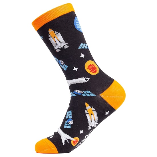 Calcetines de algodón unisex con temática espacial - Image 2