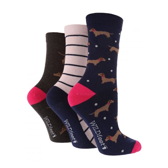 Lote de 3 calcetines de algodón jacquard para mujer - Image 1