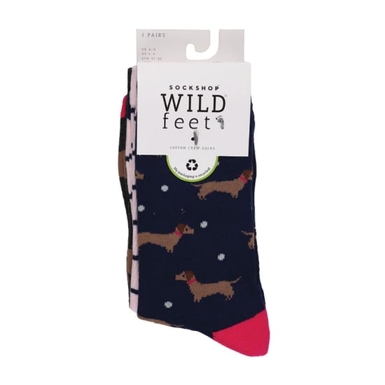 Lote de 3 calcetines de algodón jacquard para mujer - Image 2
