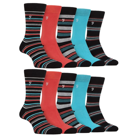 Paquete múltiple de 10 pares de calcetines de bambú brillante para hombre - Image 1