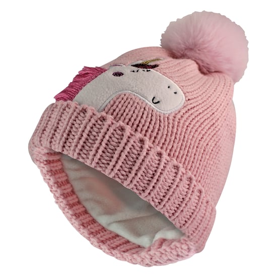 Gorro Unicornio con Pompón Niños y Niñas Gorro de Invierno con Bobble - Image 1