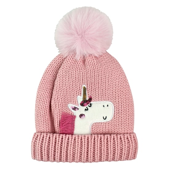 Gorro Unicornio con Pompón Niños y Niñas Gorro de Invierno con Bobble - Image 4