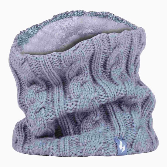 Jersey de cuello térmico de invierno con forro polar de punto por cable para mujer - Image 1