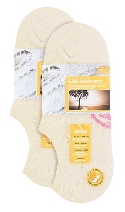 Pack de 6 Calcetines Invisibles de Bambú para Mujer con agarre en el talón - Image 2