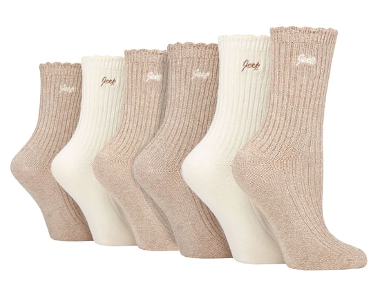 Pack de 6 calcetines de bambú para mujer con la parte superior festoneada - Image 3