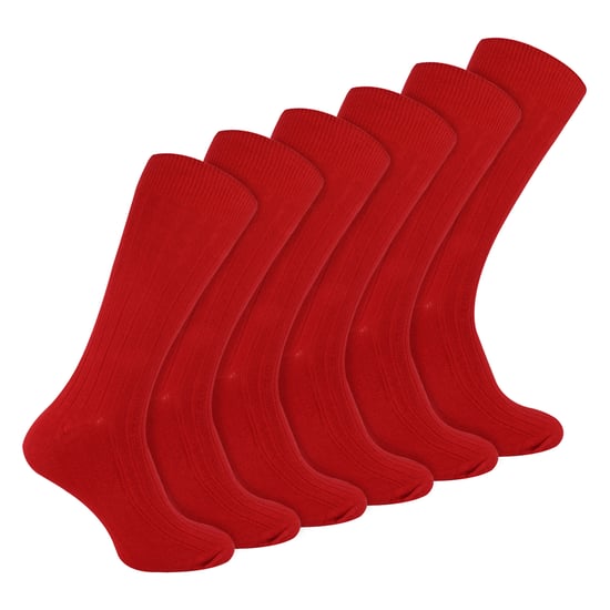 Calcetines de vestir de algodón ribeteados para hombre en colores lisos - Image 1
