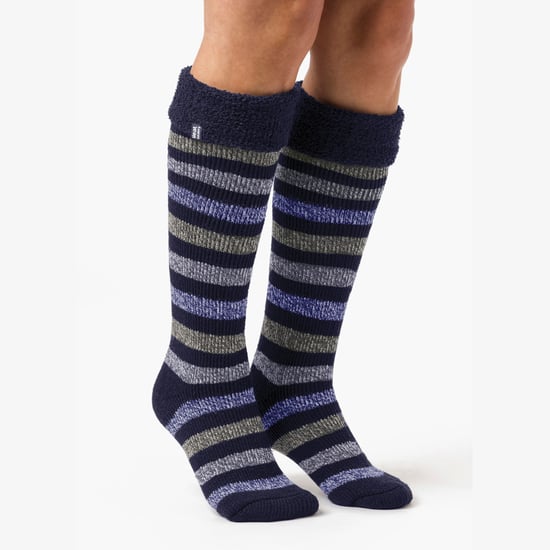 Calcetines térmicos largos para botas de agua con estampado de rayas multicolor para mujer - Image 5