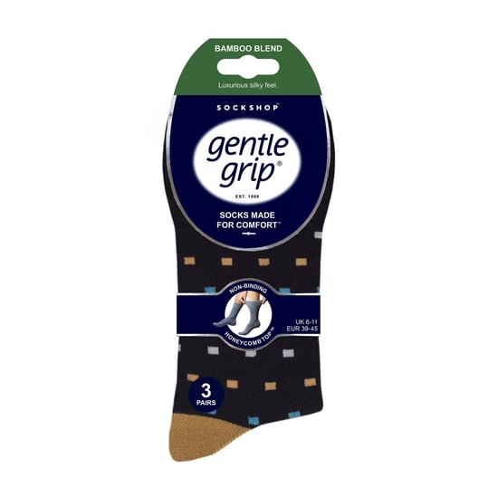 Paquete de 6 calcetines de bambú para hombres con la parte superior suelta sin elasticidad - Image 2