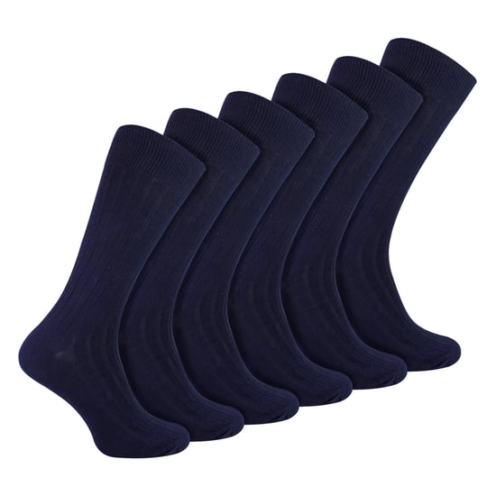 Calcetines de algodón de colores lisos de punto elástico para hombre - Image 1