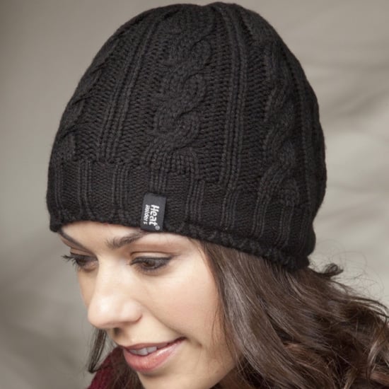 Gorro térmico de invierno con forro polar de 3,4 Tog de punto por cable para mujer - Image 3