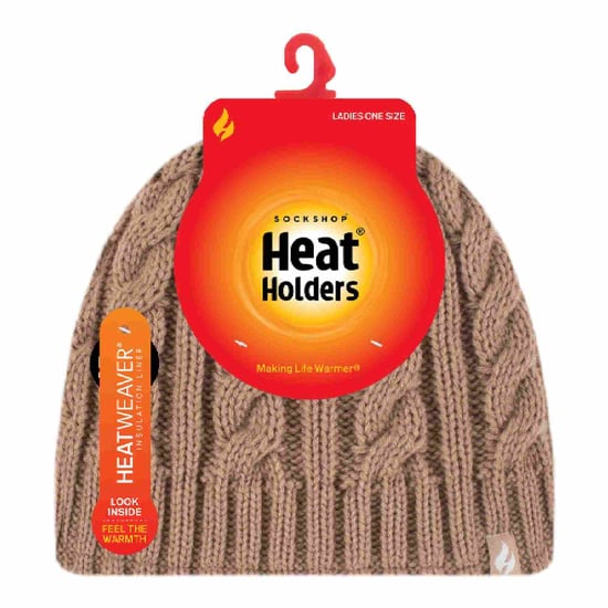Gorro térmico de invierno con forro polar de 3,4 Tog de punto por cable para mujer - Image 2