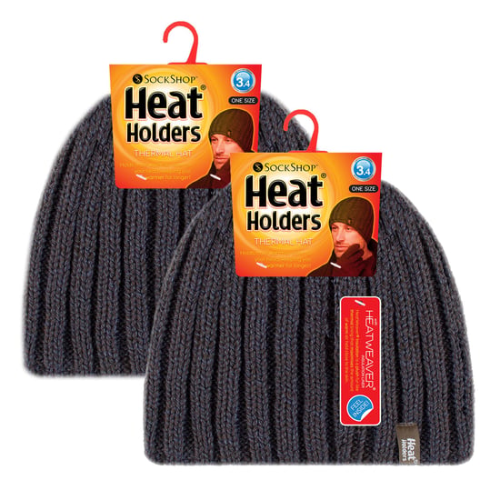 Gorro de invierno de canalé suave para hombre - Pack de 2 - Image 2