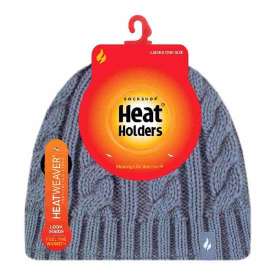 Gorro térmico de invierno con forro polar de 3,4 Tog de punto por cable para mujer - Image 2