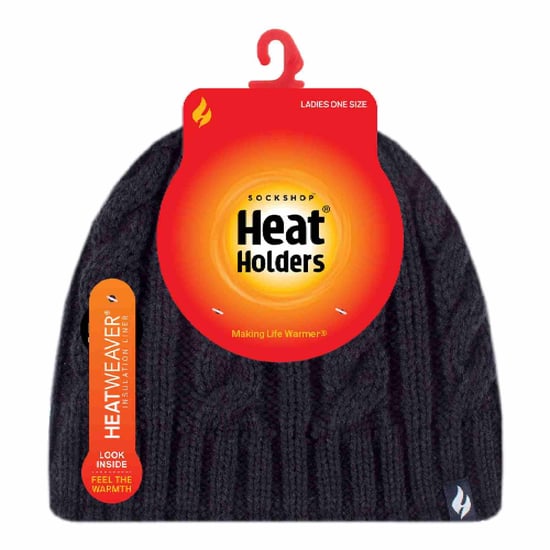 Gorro térmico de invierno con forro polar de 3,4 Tog de punto por cable para mujer - Image 2