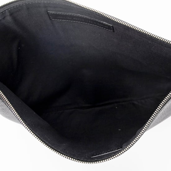Balenciaga Logo Zip Clutch en Negro Piel de becerro - Image 3