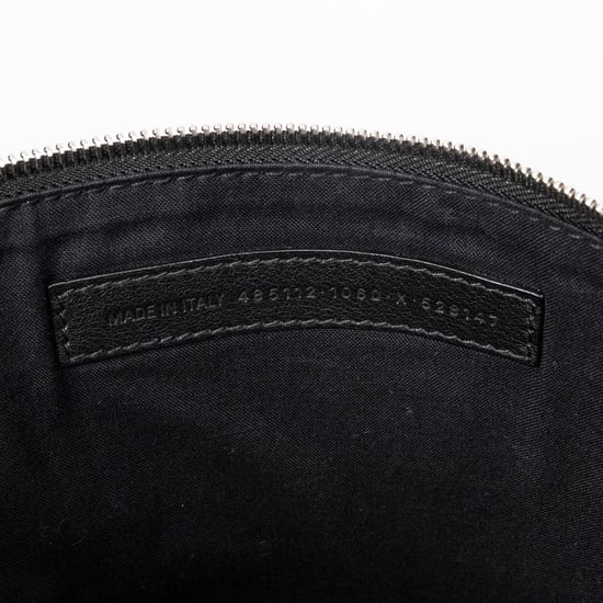 Balenciaga Logo Zip Clutch en Negro Piel de becerro - Image 5