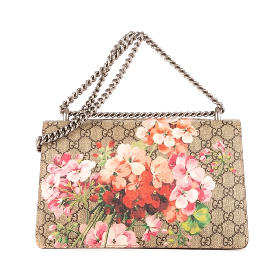 Gucci Floral Dionysus Chain Crossbody Small en Beige/Rojo Lona recubierta - Image 4