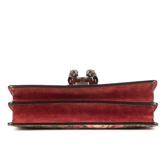 Gucci Floral Dionysus Chain Crossbody Small en Beige/Rojo Lona recubierta - Image 6
