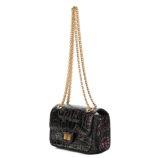 Chanel Mini 2.55 Graffiti Mini en Negro Piel de becerro - Image 2