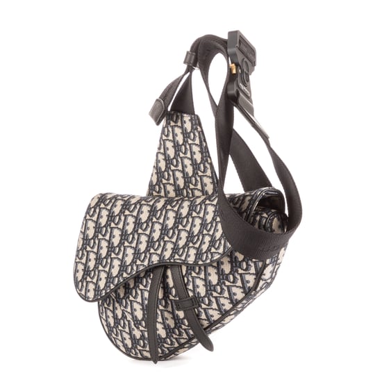 Dior Dior Homme Saddle Crossbody Bag  en Azul Oscuro Lienzo - Image 2