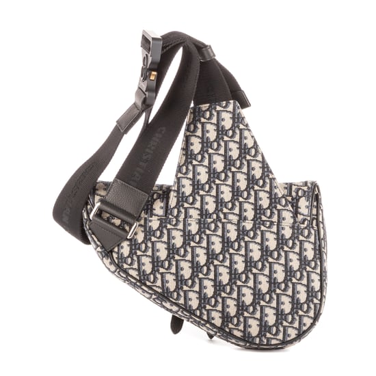 Dior Dior Homme Saddle Crossbody Bag  en Azul Oscuro Lienzo - Image 4