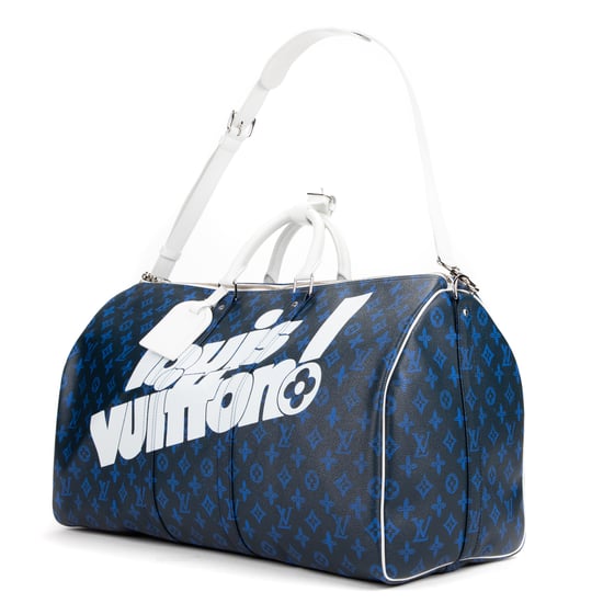Louis Vuitton Capsule Collection Everyday Keepall Bandouliere 50 en Azul/Negro/Blanco Lona recubierta - Image 2