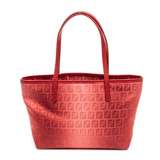 Fendi Mini Ombre Shopping Tote en Rojo Lienzo - Image 4