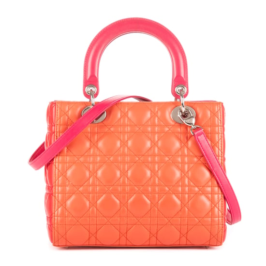 Dior Medium Lady Dior Zip PM en Naranja/Rojo/Rosa Piel de becerro - Image 4