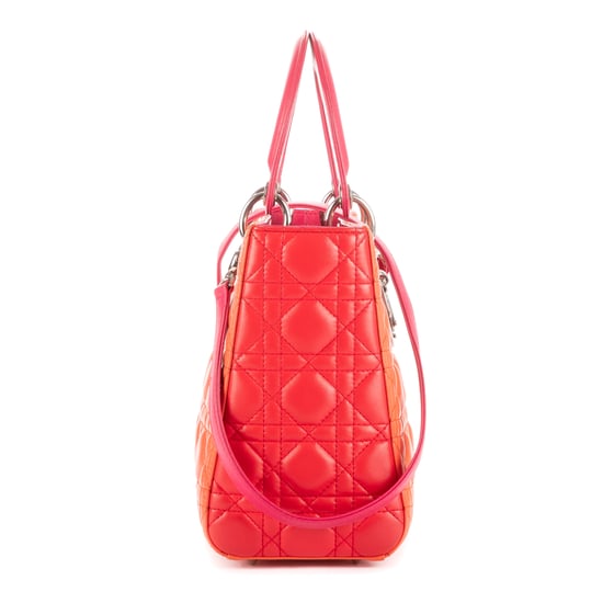Dior Medium Lady Dior Zip PM en Naranja/Rojo/Rosa Piel de becerro - Image 5