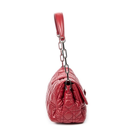 Dior New Lock Flap Chain Bag en Rojo Piel de becerro - Image 4