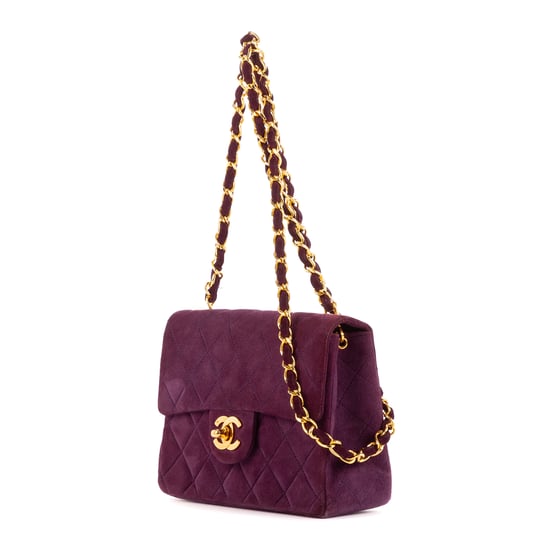 Chanel Rare Mini Suede Square Flap  en Púrpura Piel de becerro - Image 2