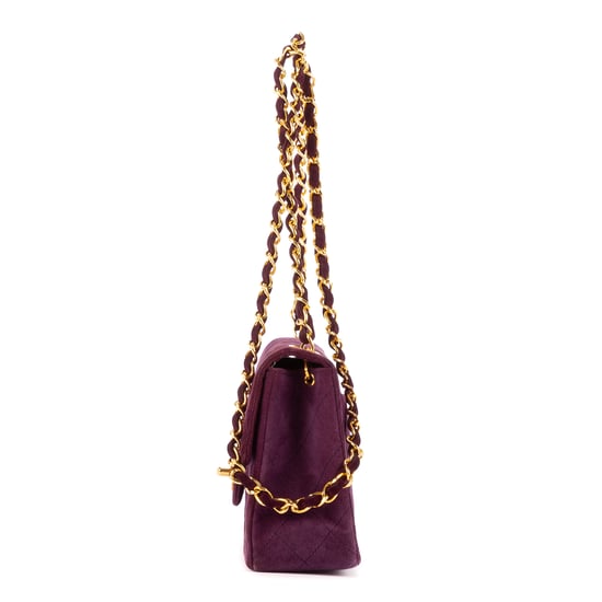 Chanel Rare Mini Suede Square Flap  en Púrpura Piel de becerro - Image 3