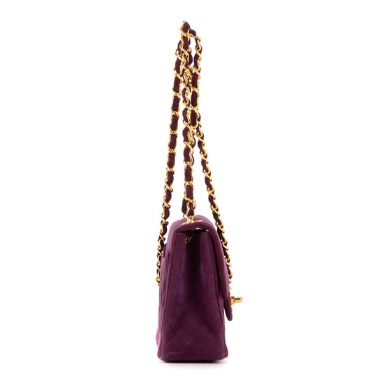 Chanel Rare Mini Suede Square Flap  en Púrpura Piel de becerro - Image 5