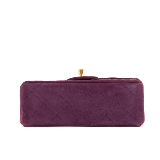 Chanel Rare Mini Suede Square Flap  en Púrpura Piel de becerro - Image 6