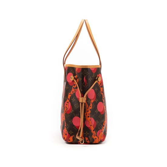 Louis Vuitton Ltd. Ed. Ramages Neverfull MM en Marrón/Naranja Lona recubierta - Image 5