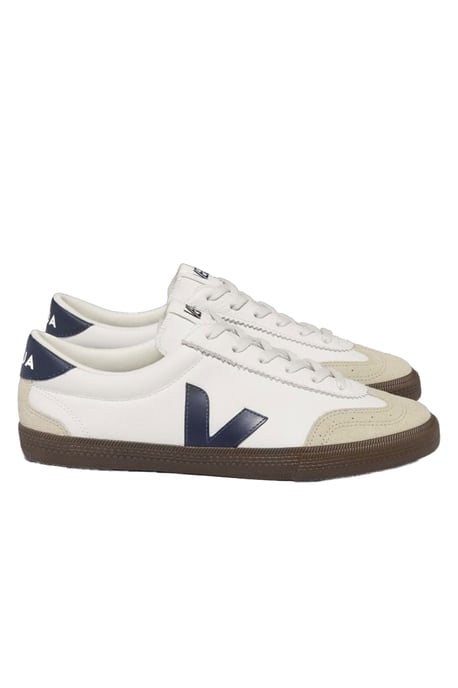 Veja Zapatillas de Volley de Cuero Blanco/Nautico/Madera - Image 1