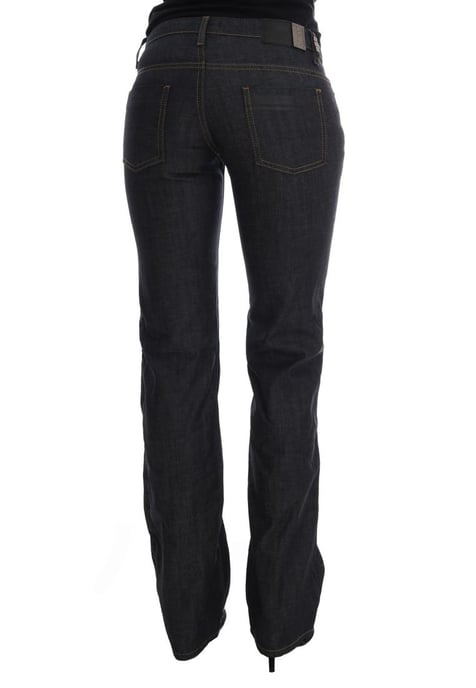 Jeans de algodón de corte clásico para mujer en azul oscuro de Costume National - Image 3