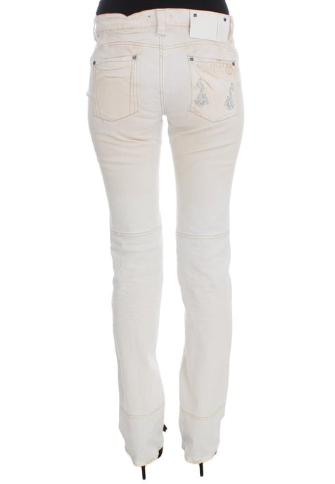 Jeans Bootcut Ajustados de Algodón Blanco para Mujer de Costume National - Image 2