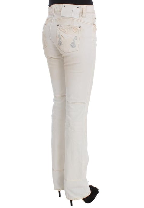 Jeans Bootcut Ajustados de Algodón Blanco para Mujer de Costume National - Image 3