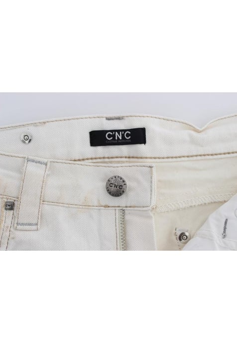 Jeans Bootcut Ajustados de Algodón Blanco para Mujer de Costume National - Image 5