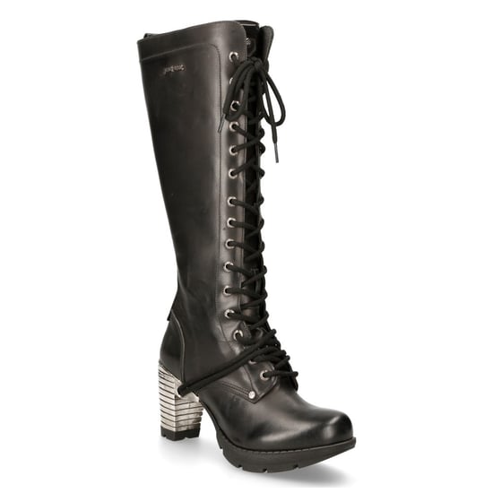 Botas góticas negras de tacón alto hasta la rodilla para mujer New Rock M-TR005-S1 - Image 1
