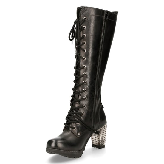 Botas góticas negras de tacón alto hasta la rodilla para mujer New Rock M-TR005-S1 - Image 6