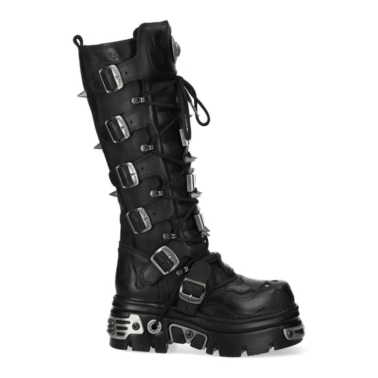 Botas góticas con púas de cuero negro hasta la rodilla M-161-C10 de New Rock - Image 4