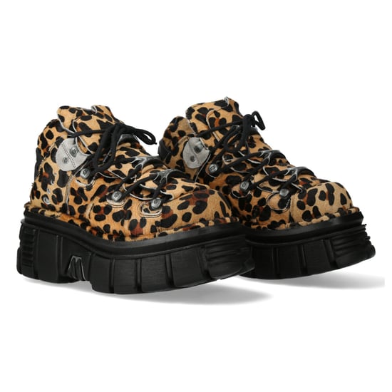Botines góticos de piel marrón leopardo New Rock M-106-C192 - Image 3