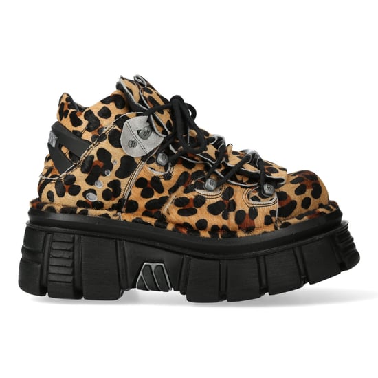 Botines góticos de piel marrón leopardo New Rock M-106-C192 - Image 4