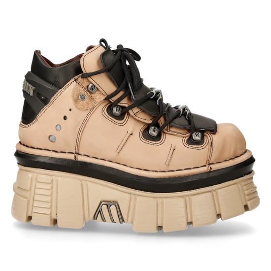 Botas de plataforma góticas de cuero beige M-106-S40 de New Rock - Image 1