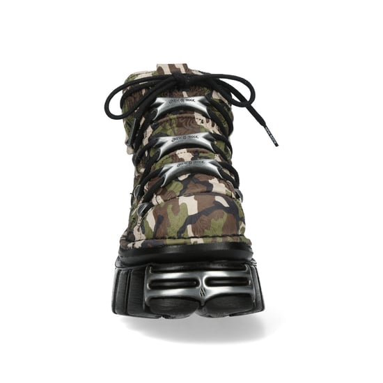 Botines góticos metalizados de cuero con camuflaje M-106-C169 de New Rock - Image 5