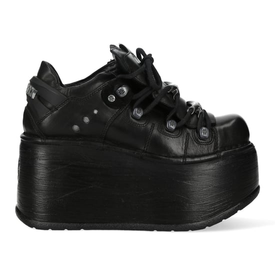 Botines góticos de plataforma gruesa de cuero negro M-120N-C96 de New Rock - Image 4