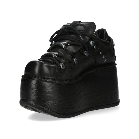 Botines góticos de plataforma gruesa de cuero negro M-120N-C96 de New Rock - Image 6